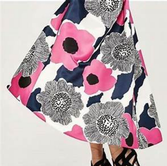 TRELISE COOPER Sunflower Soul Floral Kitty Hi Low Midi Skirt - Picture 6 of 10